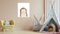 Lüttenhütt Bild mit Rahmen »oder Poster, Niedlicher Igel« Tiere 1 Stk. tlg. HD Premium Druck