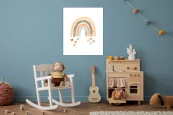 Lüttenhütt Bild mit Rahmen »oder Poster, Bunter Regenbogen mit Herzen« Fantasy | Herz | Herzen | Regenbogen 1 Stk. tlg. HD Premium Druck
