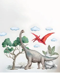 Lüttenhütt Bild mit Rahmen »oder Poster, Dinosaurier« Baum | Dinosaurier | Fantasy | Tiere 1 Stk. tlg. HD Premium Druck