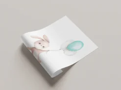 Lüttenhütt Bild mit Rahmen »oder Poster, Fliegender Hase mit Luftballons« Fantasy | Luftballon | Tiere 1 Stk. tlg. HD Premium Druck