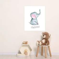 Lüttenhütt Bild mit Rahmen »oder Poster, Elefant mit Spruch« Elefant | Elefanten | Elefanten Bilder | Fantasy | Tiere 1 Stk. tlg. HD Premium Druck