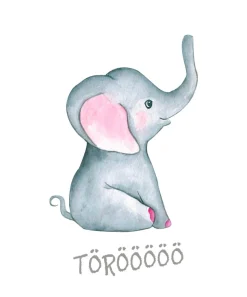 Lüttenhütt Bild mit Rahmen »oder Poster, Elefant mit Spruch« Elefant | Elefanten | Elefanten Bilder | Fantasy | Tiere 1 Stk. tlg. HD Premium Druck
