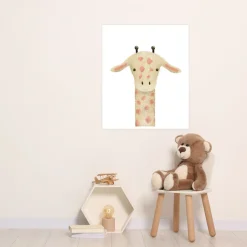 Lüttenhütt Bild mit Rahmen »oder Poster, Giraffenkopf« Fantasy | Giraffe | Giraffen Bilder | Tiere 1 Stk. tlg. HD Premium Druck