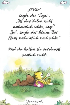 LuckyLinde Leinwandbild »Der kleine Tiger und der kleine Bär - JANOSCH Zitat«