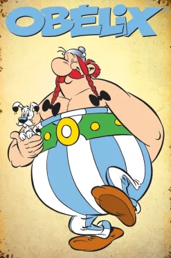 LuckyLinde Metallbild »Obelix und Idefix« Fantasy | Figuren | Film | Filmfiguren 1 Stk. tlg. Stahlschild 20x30 cm Wanddeko Bild zum Film "Kampf der Häuptlinge"
