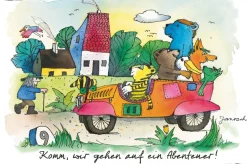 LuckyLinde Wanddekoobjekt »Der kleine Tiger und der kleine Bär - Abenteuer« Exklusive JANOSCH Kindermotive, Stahlschild