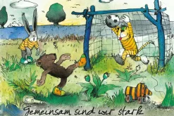 LuckyLinde Wanddekoobjekt »Der kleine Tiger und der kleine Bär - Stark« Exklusive JANOSCH Kindermotive, Stahlschild