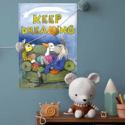 LuckyLinde Wanddekoobjekt »Der kleine Bär und der kleine Tiger mit Freunden« Exklusive JANOSCH Kindermotive, Stahlschild