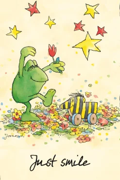 LuckyLinde Wanddekoobjekt »Der Froch - Just Smile« Exklusive JANOSCH Kindermotive, Stahlschild