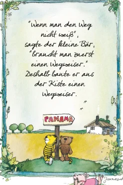 LuckyLinde Wanddekoobjekt »Oh wie schön ist Panama« Exklusive JANOSCH Kindermotive, Stahlschild