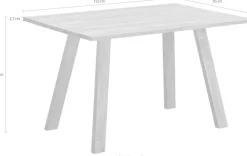 massivline&more Esstisch »Lorenzo/Roberto, Küchentisch, Tisch, Esstisch, Holztisch« 2 Stk. tlg. Massivholztisch, Wahlweise mit Einlegeplatte