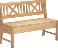 massivline&more Sitzbank »Bodensee, Truhenbank, Sitzbank mit Stauraum, Holzbank« 2 Stk. tlg. mit praktischer Truhenfunktion für zusätzlichen Stauraum,Länge:119 cm