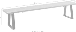 massivline&more Sitzbank »Oviedo 4« modernes Design, Gestell aus massivem Metall