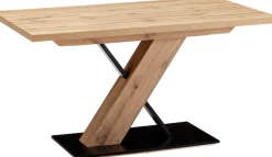 massivline&more Säulen-Esstisch »SK Kota, Säulentisch, Küchentisch, Tisch, Esstisch« 2 Stk. tlg. Platte und Bodenplatte Dekor, Maße: 138 x 90 cm