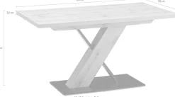 massivline&more Säulen-Esstisch »SK Kota, Säulentisch, Küchentisch, Tisch, Esstisch« 2 Stk. tlg. Platte und Bodenplatte Dekor, Maße: 138 x 90 cm