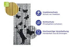 Maximex Türvorhang »Modell Katze und Schmetterling« Hakenaufhängung 1 Stk. tlg. Insekten- und Sichtschutz aus Bambus, für Balkon oder Terrasse