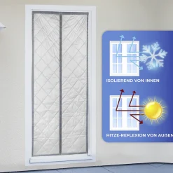 Maximex Türvorhang »Wärmeschutz 2in1« Klettband 1 Stk. tlg. 80x200 cm, Thermo-Vorhang, reflektierende Außenseite, blickdicht