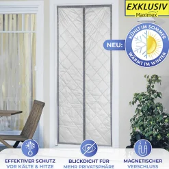 Maximex Türvorhang »Wärmeschutz 2in1« Klettband 1 Stk. tlg. 90x200 cm, Thermo-Vorhang, reflektierende Außenseite, blickdicht