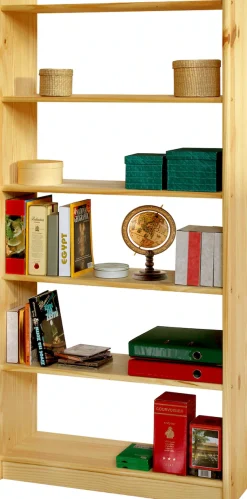 Möbilia Bücherregal 1 Stk. tlg. gefertigt aus massivem Kiefernholz