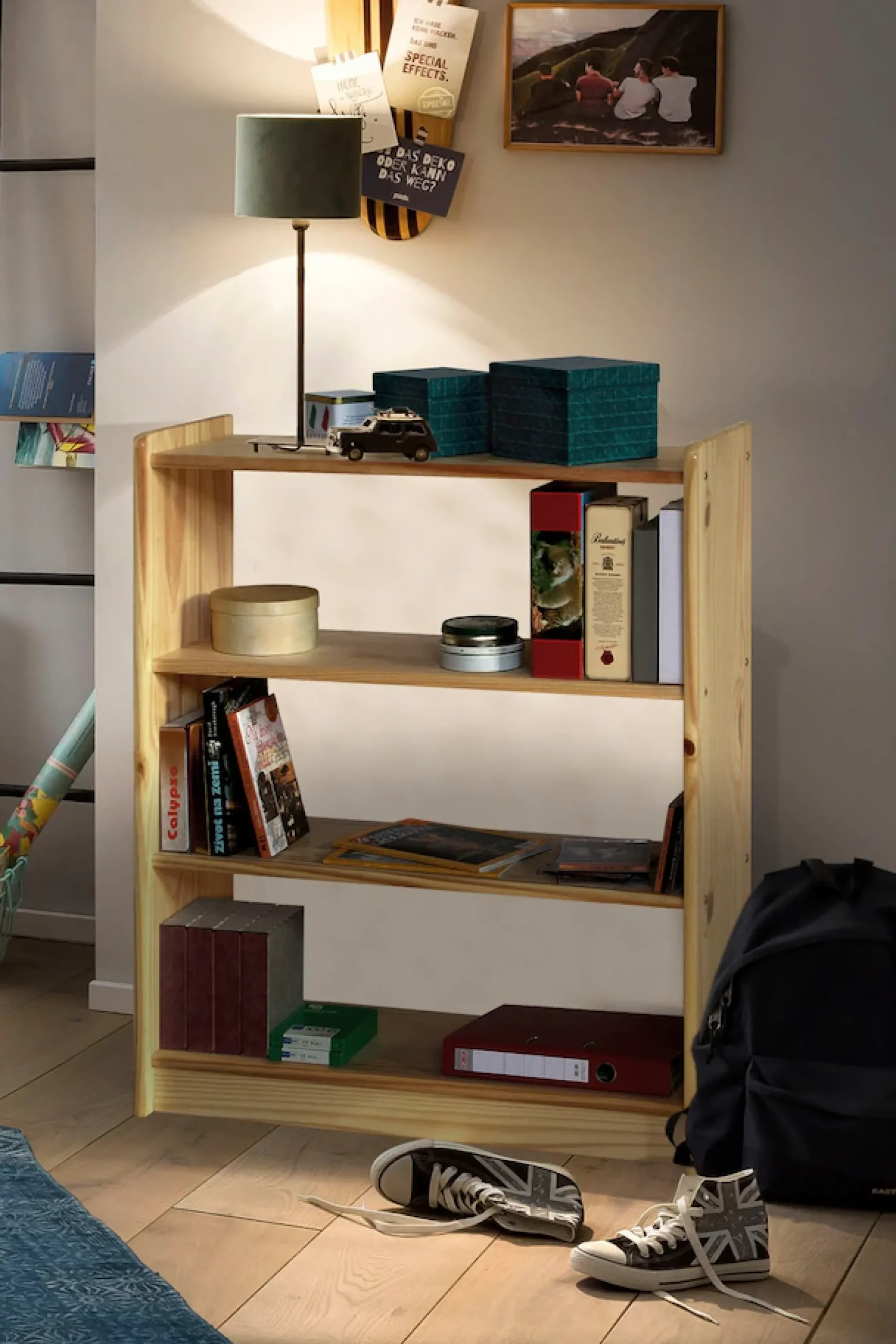 Möbilia Bücherregal 1 Stk. tlg. gefertigt aus massivem Kiefernholz
