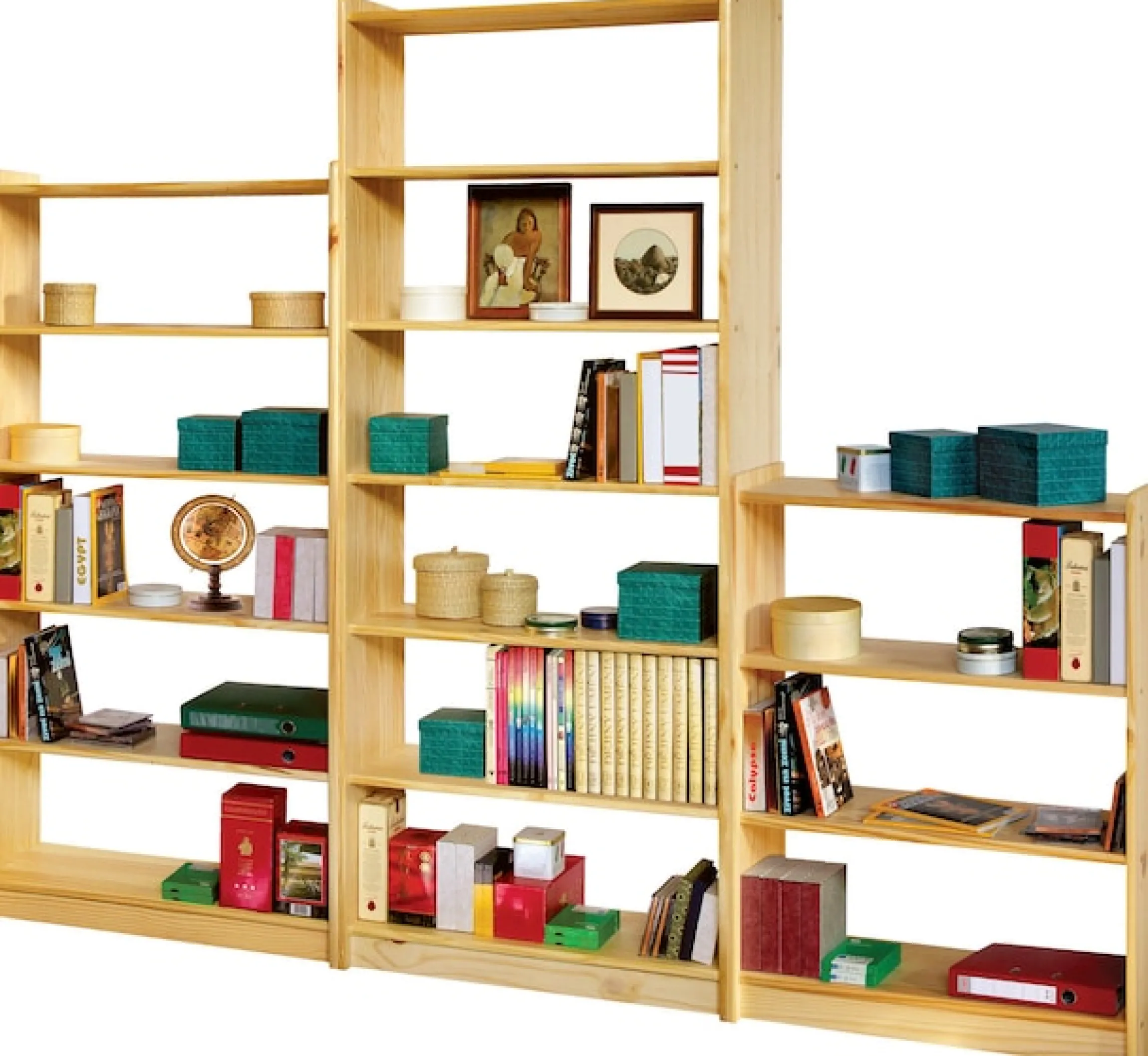 Möbilia Bücherregal 1 Stk. tlg. gefertigt aus massivem Kiefernholz
