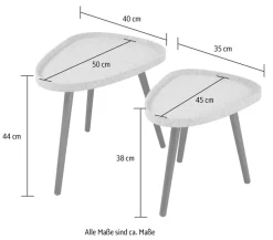 Möbilia Beistelltisch Set, 2er Set, 2 Stk. tlg. Tischplatte aus Kork