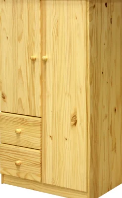 Möbilia Kleiderschrank 1 Stk. tlg. Schubladen mit Metallschienen