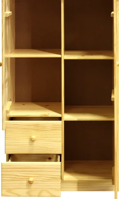 Möbilia Kleiderschrank 1 Stk. tlg. Schubladen mit Metallschienen