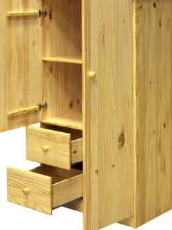 Möbilia Kleiderschrank 1 Stk. tlg. Schubladen mit Metallschienen