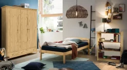 Möbilia Kleiderschrank 1 Stk. tlg. gefertigt aus massivem Kiefernholz