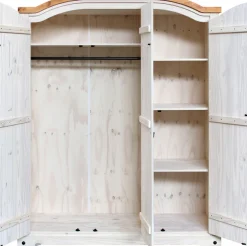Möbilia Kleiderschrank Ziergriffe und Scharniere aus Metall