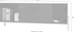 Möbilia Lowboard »Melia« Kommode mit Kabeldurchführungen