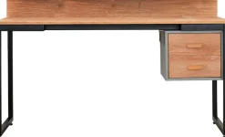 Möbilia Schreibtisch »Wenzel« Arbeitsplatte Akazie Dekor, geeignet für das Home office, Laptoptisch