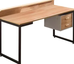 Möbilia Schreibtisch »Wenzel« Arbeitsplatte Akazie Dekor, geeignet für das Home office, Laptoptisch