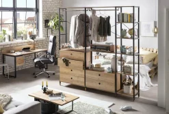 Möbilia Schreibtisch »Wenzel« Arbeitsplatte Akazie Dekor, geeignet für das Home office, Laptoptisch