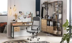 Möbilia Schreibtisch »Wenzel« Arbeitsplatte Akazie Dekor, geeignet für das Home office, Laptoptisch