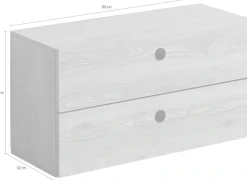 Möbilia Schubkasten Set, 2 Stk. tlg. Griffe und Laufschienen aus Metall