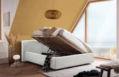 meise.möbel Polsterbett »Cube wahlweise mit Matratze und Bettkasten« extra flaches Kopfteil, erhältlich in den Breiten 140cm, 160cm & 180cm