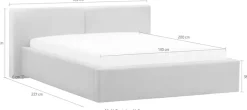 meise.möbel Polsterbett »Cube wahlweise mit Matratze und Bettkasten« extra flaches Kopfteil, erhältlich in den Breiten 140cm, 160cm & 180cm
