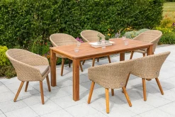 MERXX Garten-Essgruppe »Arrone« 7 Stk. tlg. 6 Sessel mit Tisch