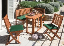 MERXX Gartenstuhl »Cordoba« (Set) 2 Stk.2er Set, Eukalyptus, klappbar, braun, inkl. Wendeauflage