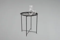 MIRRORS AND MORE Beistelltisch »Carolinaa« 1 Stk. tlg. schwarzes Metallgestell