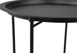 MIRRORS AND MORE Beistelltisch »Carolinaa« 1 Stk. tlg. schwarzes Metallgestell