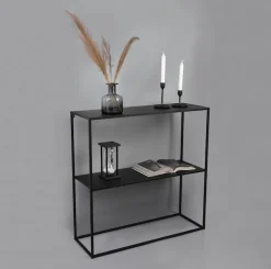 MIRRORS AND MORE Konsolentisch »ALEXIS« 6 Stk. tlg. schwarzes Metallgestell