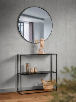 MIRRORS AND MORE Konsolentisch »ALEXIS« 6 Stk. tlg. schwarzes Metallgestell
