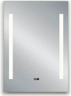 MIRRORS AND MORE LED-Lichtspiegel »Ilonka« LED-Beleuchtung, integrierte Zeitanzeige