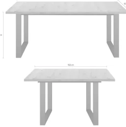 Mäusbacher Esstisch »Lino« Metallgestell in U-Form, ausziehbar 160 auf 210 cm