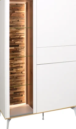 Mäusbacher Highboard Faro Highboard B 101 cm, inkl. Beleuchtung, Push to open, Metallfüße