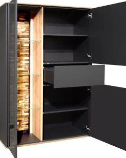 Mäusbacher Highboard Faro Highboard B 101 cm, inkl.Beleuchtung, Push to open Funktion