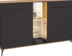 Mäusbacher Kommode Faro Sideboard 159 cm,inkl. Beleuchtung, Push to open, Metallfüße